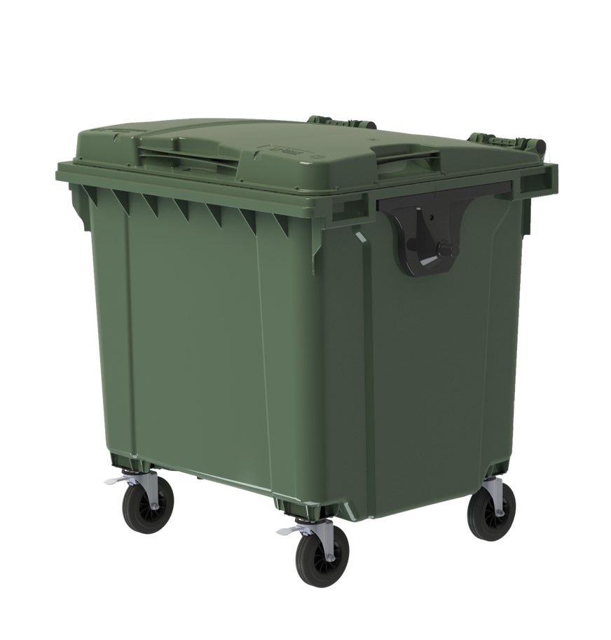 Пластиковый контейнер 1100 л, зеленый 1100-i, green   .